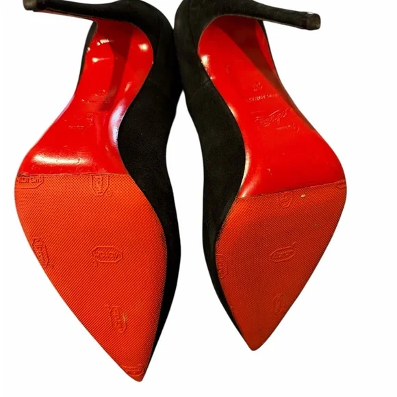 Christian Louboutin Suede Black So Kate Heels - Picture 3 of 3